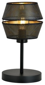 Lumetto Contemporaneo 1 Luce Enea In Metallo Nero E Oro