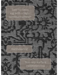 Tappeto da interno/esterno bianco e nero 200x290 cm Duet Kona – NORTHRUGS