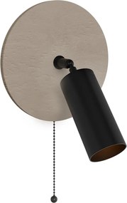 Applique da Parete GU10 Ø200mm in Pietra con Interruttore a Catena