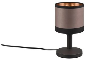 Lampada da tavolo nero-marrone (altezza 22 cm) Davos - Trio