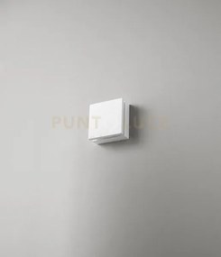 Applique in metallo bianco e acrilico secret led 10w 3000k 700lm in...