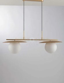 Lampadario a sospensione chaplin oro 2 luci attacco e27 97x146,2cm ...