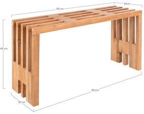 Panchina da giardino in legno di teak , 90 x 30 cm Benidorm - House Nordic