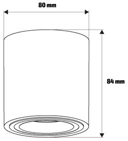 Brilagi - Faretto MIA 1xGU10/30W/230V 84x80 mm beige
