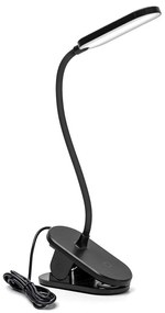 Aigostar - Lampada da tavolo LED dimmerabile con clip LED/2,5W/5V nero