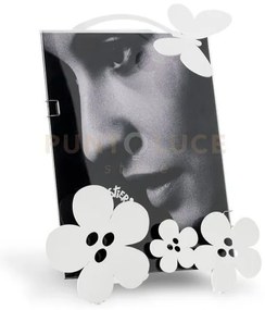 Portafoto di design fiorellini bianco