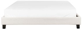 Letto matrimoniale tessuto beige chiaro 180 x 200 cm ROANNE Beliani