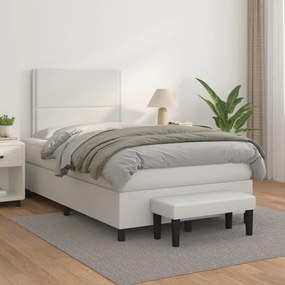 Giroletto A Molle Con Materasso Bianco 120x200 Cm İn Similpelle /