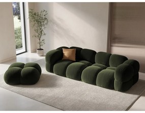 Poggiapiedi verde con rivestimento in velluto Loretto – Cosmopolitan Design