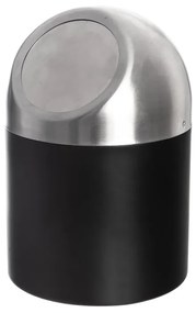 Cestino per la spazzatura nero in acciaio inox 1,2 l BLACK – Orion