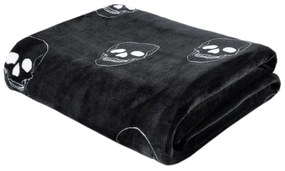 Coperta per bambini grigio scuro in micropile 130x170 cm Skulls – Catherine Lansfield