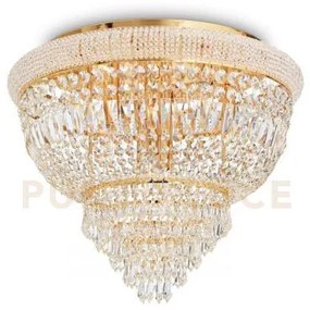 Dubai lampadario da soffitto ottone con cristalli molati 6 luci att...