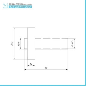 Kit copritubo per termoarredo universale in ottone con finitura bianca