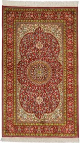 Cashmere Silk Tappeto 90 x 160 Rosso (Indian) Annodato A Mano