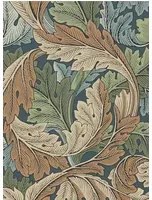 Tapete Acanthus von Morris & Co. - Slate Blue/ Thyme