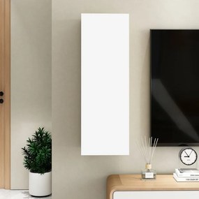 Mobile Porta TV Bianco 30,5x30x90 cm in Legno Multistrato