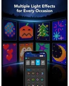 Govee - RGBIC Curtain Lampada 520 LED 1,5x2m Wi-Fi IP65