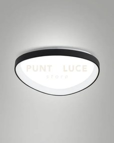 Quirk plafoniera led nera d.60cm  a led cct 2700k - 3200k - 4000k- ...