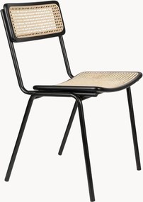 Set di 2 sedie in legno di faggio con seduta in paglia intrecciata Jort