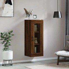 Mobile a parete rovere marrone 34,5x34x90 cm