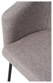 Sedia da pranzo grigio chiaro in imbottito con braccioli Easton – Unique Furniture