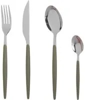 Set 16 posate acciaio inox manico taupe Marea