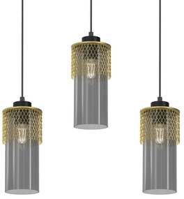 Lampadario a sospensione con filo GLAM 3xE27/60W/230V
