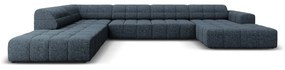 Divano angolare blu (angolo sinistro/"U") Chicago - Cosmopolitan Design