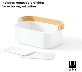 Organizzatore per bagno in plastica bianca Bellwood - Umbra