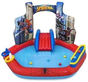 Play Center Gonfiabile Spider-Man 2,11 m x 2,06 m x 1,27 m Con Palline e Anelli - Bestway