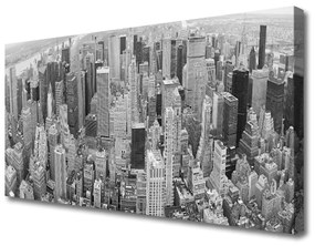 Quadro su tela Case di città 100x50 cm