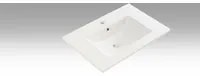 Lavabo Rettangolare da Incasso in Ceramica 71x46,5x2cm TFT Bianco