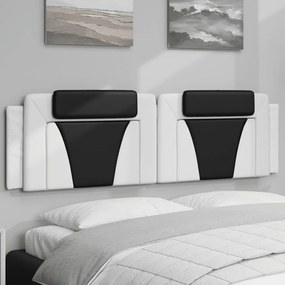 Cuscino Testiera Bianco E Nero 180 Cm İn Similpelle /