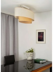 Duolla - Lampadario a plafone DOUBLE OVAL NATURE 2xE27/15W/230V color crema/beige