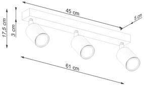 Sollux SL.1288 - Faretto VERDO 3xGU10/10W/230V bianco