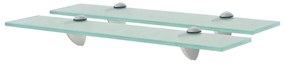 Mensole Galleggianti 2 Pz İn Vetro 50x10 Cm 8 Mm /