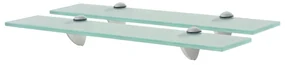 Mensole Galleggianti 2 Pz İn Vetro 50x10 Cm 8 Mm /