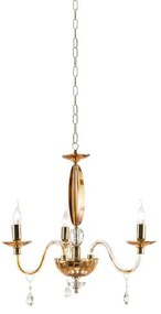 Lampadario a sospensione CECILIA in cristallo a 3 luci D73 cm AMBRA