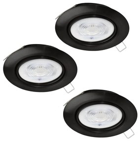 Eglo 901755 - SET 3x Lampada LED da incasso FAVAZZINA 1xGU10/4W/230V nero