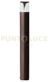 Ges2012- paletto h.80cm 1 luce attacco e27 ip44 in alluminio marrone