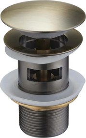 Mexen tappo clic-clac rotondo con troppopieno, ottone antico - 79920-40