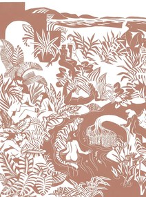 Isidore Leroy Carta da parati panoramica Eternelles Terracotta - A 1/2/3