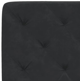 Letto con materasso nero 180x200 cm in velluto