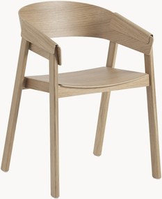 Sedia da pranzo in legno con braccioli Cover