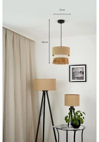 Brilagi - Lampadario a cavo WINNETOU BOHO 1xE27/15W/230V Ø 25 cm marrone/crema