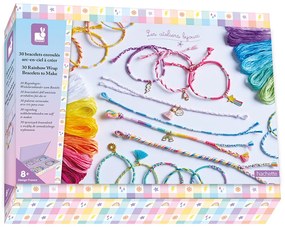 Atelier per bambini - 30 braccialetti avvolgenti arcobaleno