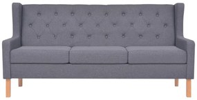 Set divani 2 pz in tessuto grigio