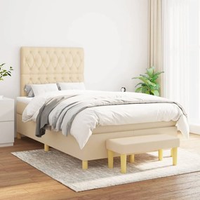 Giroletto A Molle Con Materasso Crema 120x200 Cm İn Tessuto /