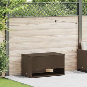 Scatola Per Cuscini Da Esterno Marrone 100x55x55,5cm Polyrattan /