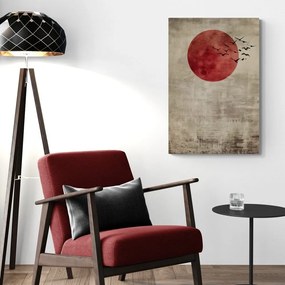 Stampa su tela – Japandi luna rossa
